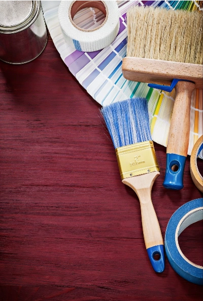 plaster repair on a wall in home